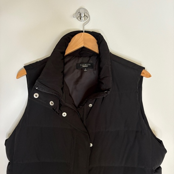 Talbots Black Down-Filled Quilted Puffer Vest – Size M - Picture 3 of 10